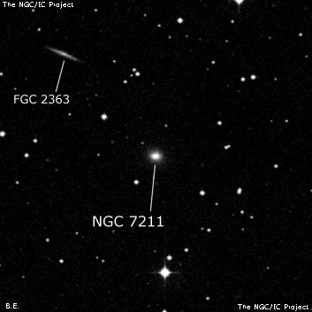NGC 7211 - линзовидная галактика. Описание NGC 7211:, Галактика в созвездии Водолей