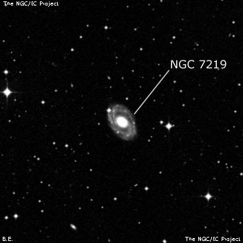 NGC 7219 - спиральная галактика с баром. Описание NGC 7219:, Галактика в созвездии Тукан