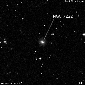 NGC 7222 - спиральная галактика с баром. Описание NGC 7222:, Галактика в созвездии Водолей
