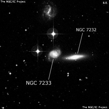 NGC 7233 - спиральная галактика с баром. Описание NGC 7233:, Галактика в созвездии Журавль
