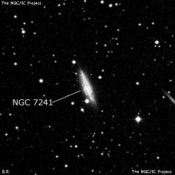 NGC 7241 - спиральная галактика с баром. Описание NGC 7241:, Галактика в созвездии Пегас