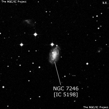 NGC 7246 - спиральная галактика. Описание NGC 7246:, Галактика в созвездии Водолей