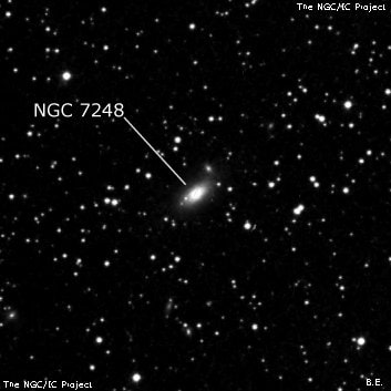NGC 7248 - линзовидная галактика. Описание NGC 7248:, Галактика в созвездии Ящерица