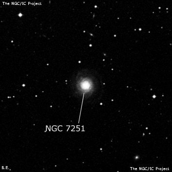 NGC 7251 - спиральная галактика. Описание NGC 7251:, Галактика в созвездии Водолей