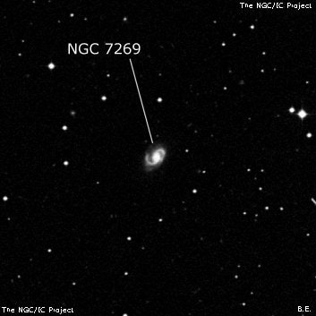 NGC 7269 - спиральная галактика. Описание NGC 7269:, Галактика в созвездии Водолей