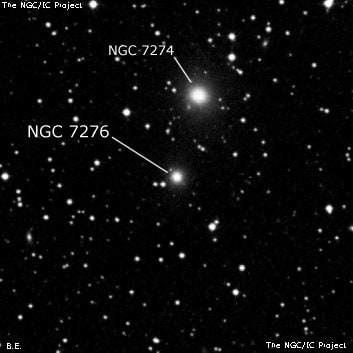 NGC 7276 - эллиптическая галактика. Описание NGC 7276:, Галактика в созвездии Ящерица