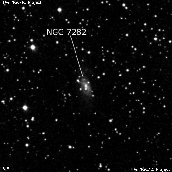 NGC 7282 - спиральная галактика с баром. Описание NGC 7282:, Галактика в созвездии Ящерица