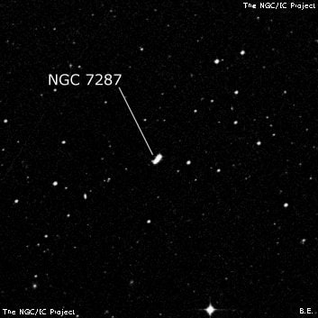 NGC 7287 - две звезды. Описание NGC 7287:, Галактика в созвездии Водолей