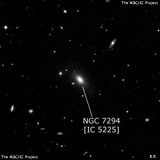 NGC 7294 - спиральная галактика с баром. Описание NGC 7294:, Галактика в созвездии Южная Рыба