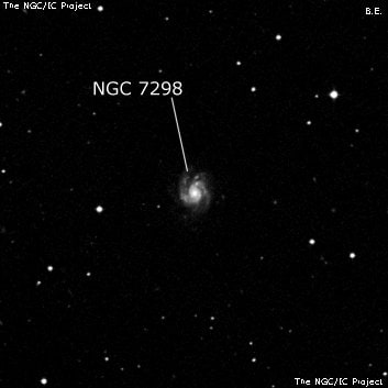 NGC 7298 - спиральная галактика. Описание NGC 7298:, Галактика в созвездии Водолей