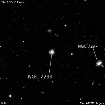 NGC 7299 - спиральная галактика с баром. Описание NGC 7299:, Галактика в созвездии Журавль