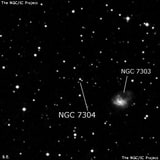 NGC 7304 - три звезды. Описание NGC 7304:, Объект глубокого космоса в созвездии Пегас