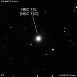 NGC 731 - эллиптическая галактика. Описание NGC 731:, Объект глубокого космоса в созвездии Кит
