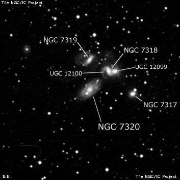 NGC 7320 - галактика. Описание NGC 7320:, Галактика в созвездии Пегас