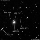 NGC 733 - одиночная звезда. Описание NGC 733:, Двойная звезда в созвездии Треугольник