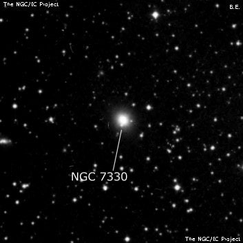 NGC 7330 - эллиптическая галактика. Описание NGC 7330:, Галактика в созвездии Ящерица