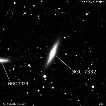 NGC 7332 - галактика. Описание NGC 7332:, Галактика в созвездии Пегас