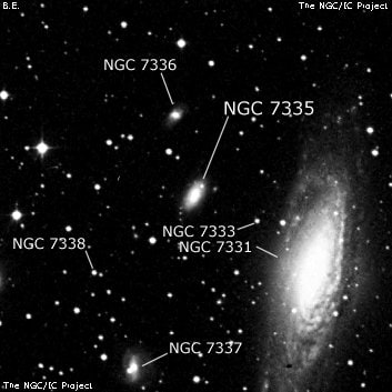 NGC 7335 - линзовидная галактика. Описание NGC 7335:, Галактика в созвездии Пегас