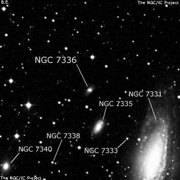 NGC 7336 - спиральная галактика. Описание NGC 7336:, Галактика в созвездии Пегас
