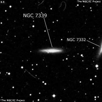 NGC 7339 - спиральная галактика с баром. Описание NGC 7339:, Галактика в созвездии Пегас