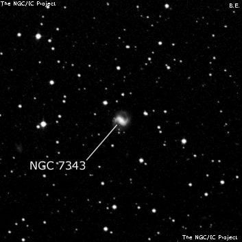 NGC 7343 - спиральная галактика с баром. Описание NGC 7343:, Галактика в созвездии Пегас