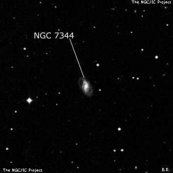 NGC 7344 - галактика. Описание NGC 7344:, Галактика в созвездии Водолей