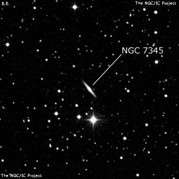 NGC 7345 - спиральная галактика. Описание NGC 7345:, Галактика в созвездии Пегас