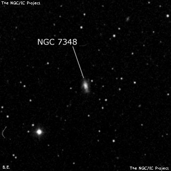 NGC 7348 - спиральная галактика с баром. Описание NGC 7348:, Галактика в созвездии Пегас