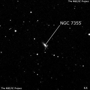 NGC 7355 - спиральная галактика. Описание NGC 7355:, Галактика в созвездии Журавль
