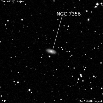 NGC 7356 - галактика. Описание NGC 7356:, Галактика в созвездии Пегас