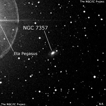 NGC 7357 - спиральная галактика. Описание NGC 7357:, Галактика в созвездии Пегас