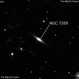 NGC 7359 - линзовидная галактика. Описание NGC 7359:, Галактика в созвездии Водолей