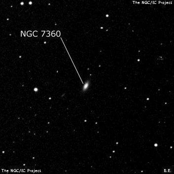 NGC 7360 - спиральная галактика. Описание NGC 7360:, Галактика в созвездии Пегас