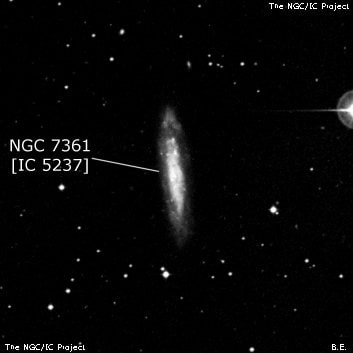 NGC 7361 - спиральная галактика. Описание NGC 7361:, Галактика в созвездии Южная Рыба
