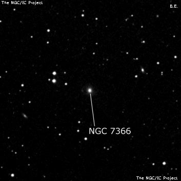 NGC 7366 - спиральная галактика. Описание NGC 7366:, Галактика в созвездии Пегас