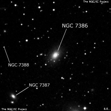 NGC 7386 - линзовидная галактика. Описание NGC 7386:, Галактика в созвездии Пегас