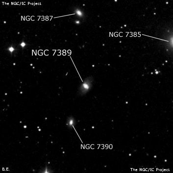 NGC 7389 - спиральная галактика с баром. Описание NGC 7389:, Галактика в созвездии Пегас