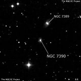 NGC 7390 - линзовидная галактика. Описание NGC 7390:, Галактика в созвездии Пегас
