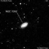 NGC 7392 - спиральная галактика с баром. Описание NGC 7392:, Галактика в созвездии Водолей