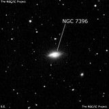 NGC 7396 - спиральная галактика. Описание NGC 7396:, Галактика в созвездии Рыбы