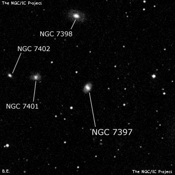 NGC 7397 - спиральная галактика с баром. Описание NGC 7397:, Галактика в созвездии Рыбы