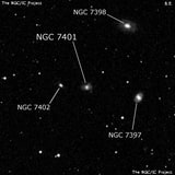 NGC 7401 - спиральная галактика. Описание NGC 7401:, Галактика в созвездии Рыбы