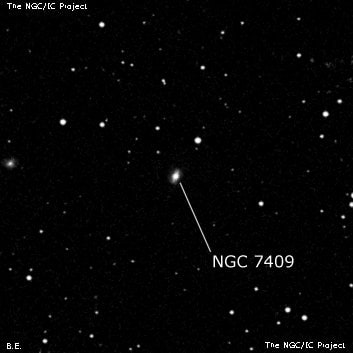NGC 7409 - спиральная галактика с баром. Описание NGC 7409:, Галактика в созвездии Пегас