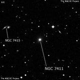 NGC 7411 - эллиптическая галактика. Описание NGC 7411:, Галактика в созвездии Пегас
