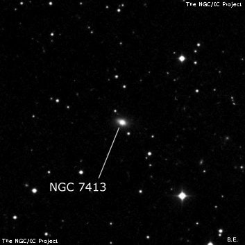 NGC 7413 - галактика. Описание NGC 7413:, Галактика в созвездии Пегас