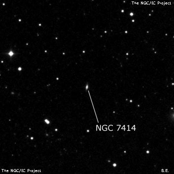 NGC 7414 - линзовидная галактика. Описание NGC 7414:, Галактика в созвездии Пегас