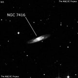 NGC 7416 - спиральная галактика с баром. Описание NGC 7416:, Галактика в созвездии Водолей
