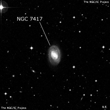 NGC 7417 - спиральная галактика с баром. Описание NGC 7417:, Галактика в созвездии Тукан