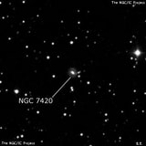 NGC 7420 - спиральная галактика. Описание NGC 7420:, Галактика в созвездии Пегас