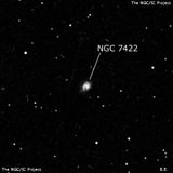 NGC 7422 - спиральная галактика. Описание NGC 7422:, Галактика в созвездии Рыбы
